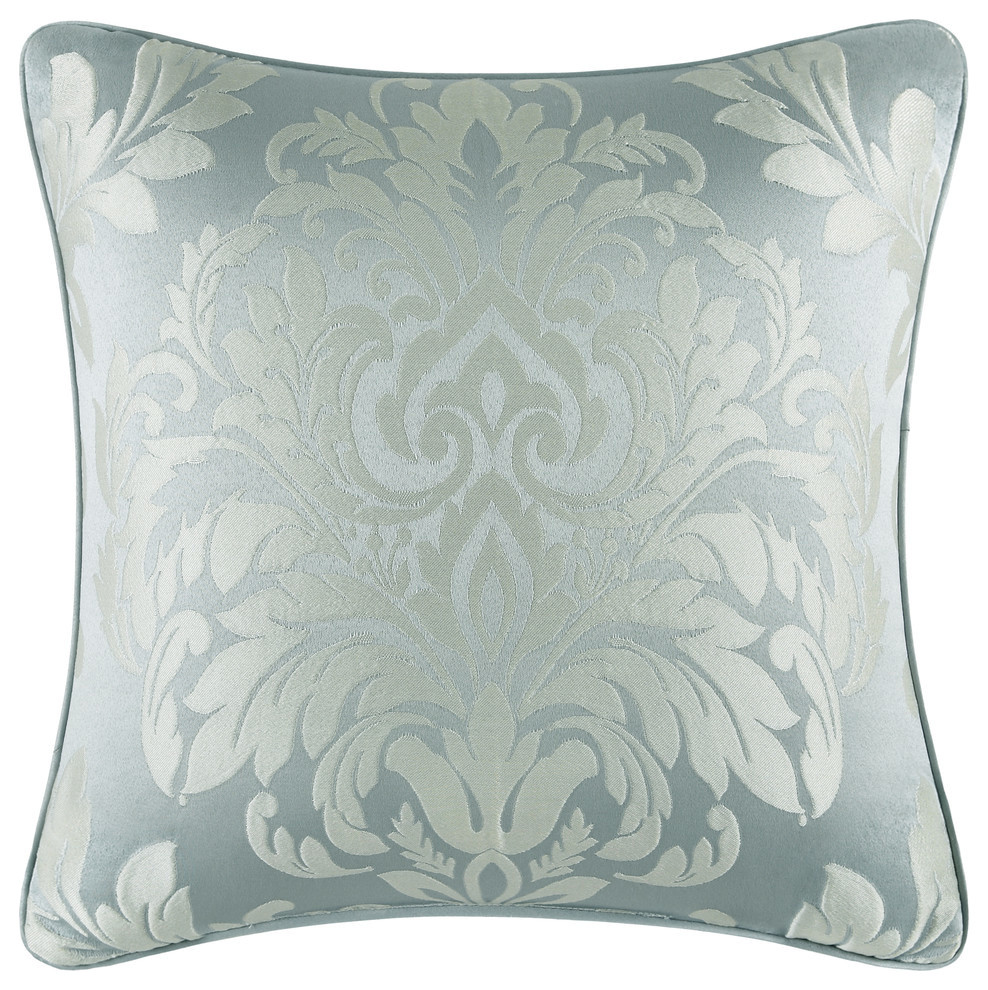 Faith Square Pillow, French Blue, 18"
