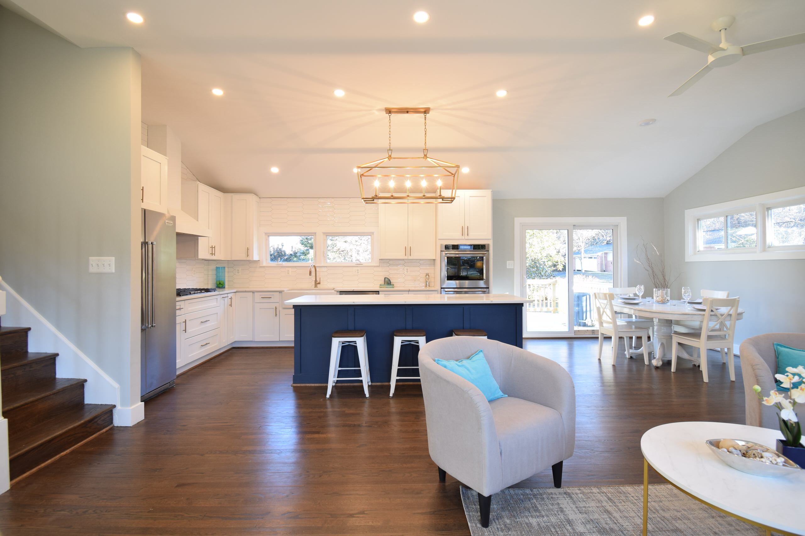 Winchester House, White and Blue Kitchen