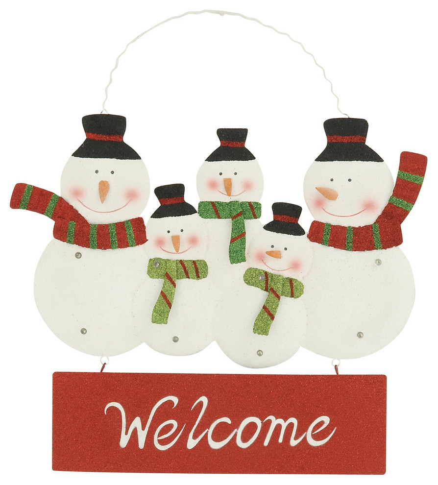 Gorgeous Metal LED Wall Snowman Sign