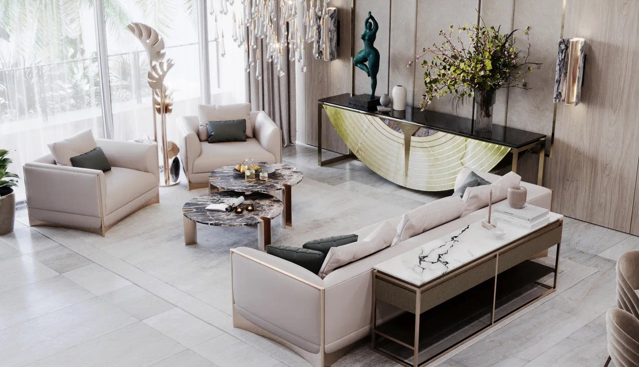 Дизайн интерьера квартиры в Дубае, Atlantis The Royal (2023)