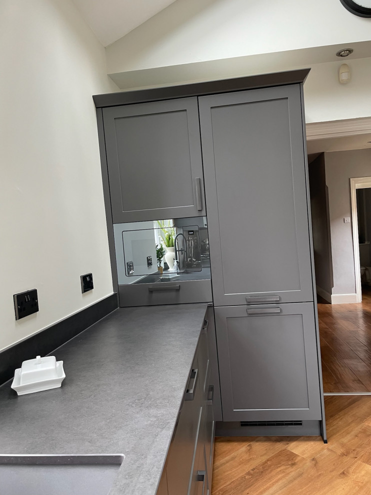 Grey Shaker Kitchen with Dekton worktops fitted in Worcester