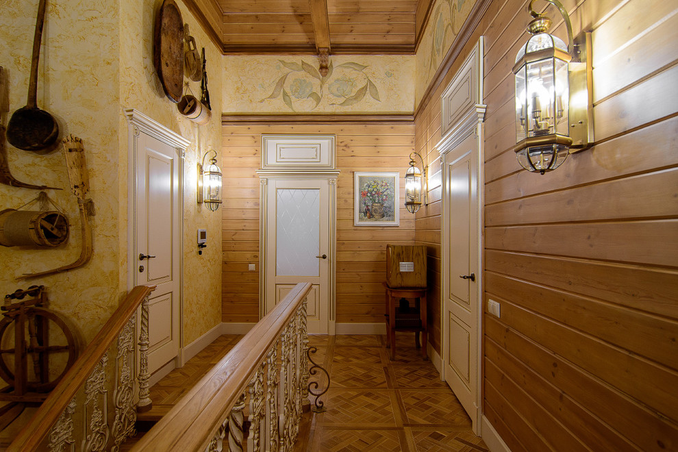 Каркасный дом. Декорирование деревянным блок-хаусом.