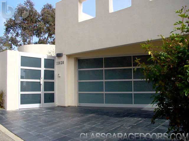 Glass Garage Door With Matching Glass Entry Door