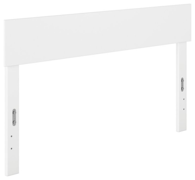 AFI Boston Solid Wood Full Size Modern Headboard in Gray Transitional