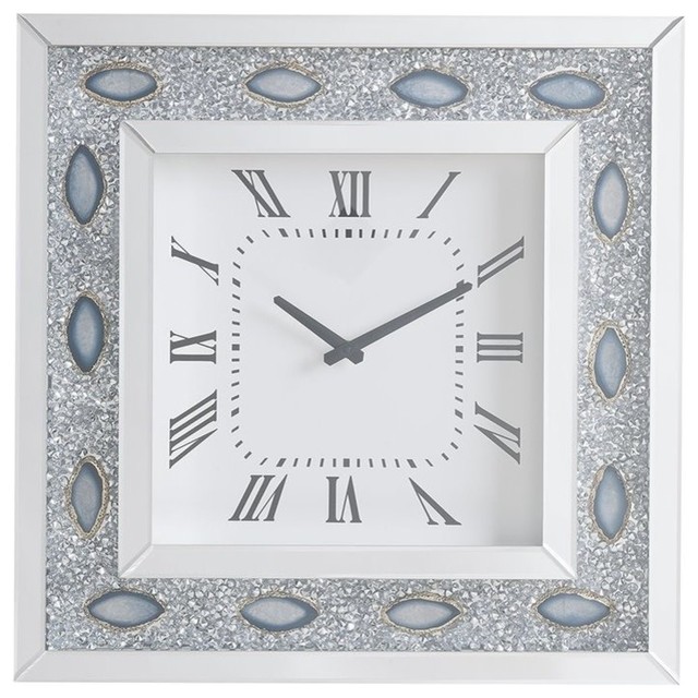 Acme Sonia Square Mirrored Wall Clock