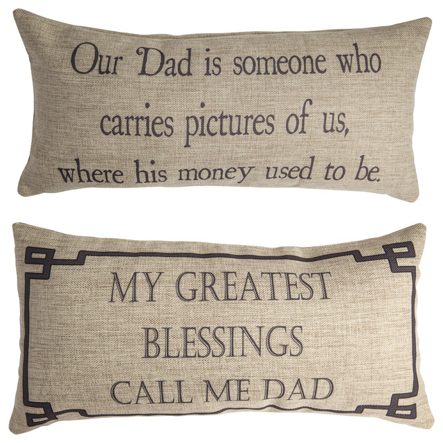 Great Dad Quote Indoor Outdoor Double Sided Pillow Father Gift Dad