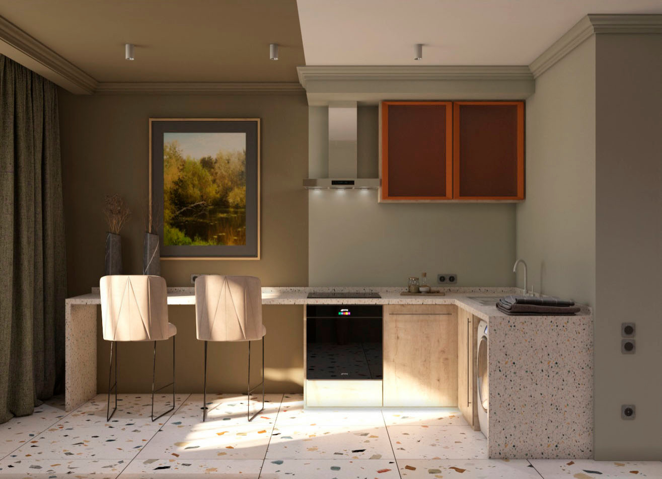 Дизайн-проект интерьера квартиры-студии