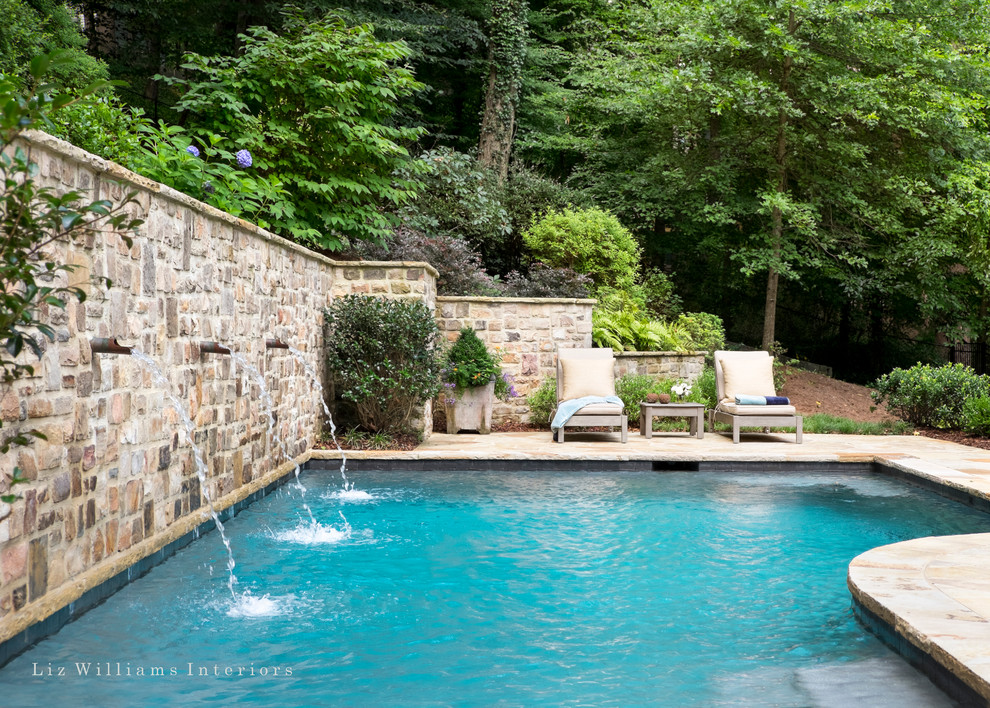 Inspiration for a transitional pool in Atlanta.