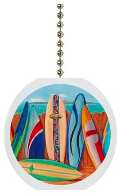 Surfboards Ceiling Fan Pull Beach Style Ceiling Fan