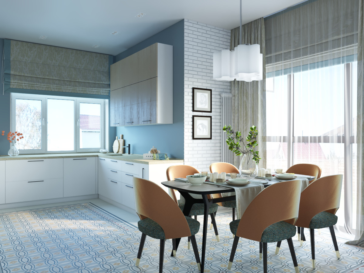 гостиная в частном доме "ДО" и "ПОСЛЕ"