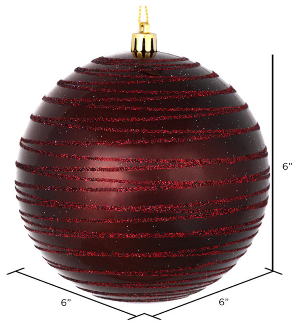 Vickerman Santa Vickerman Candy Glitter Ball, 6