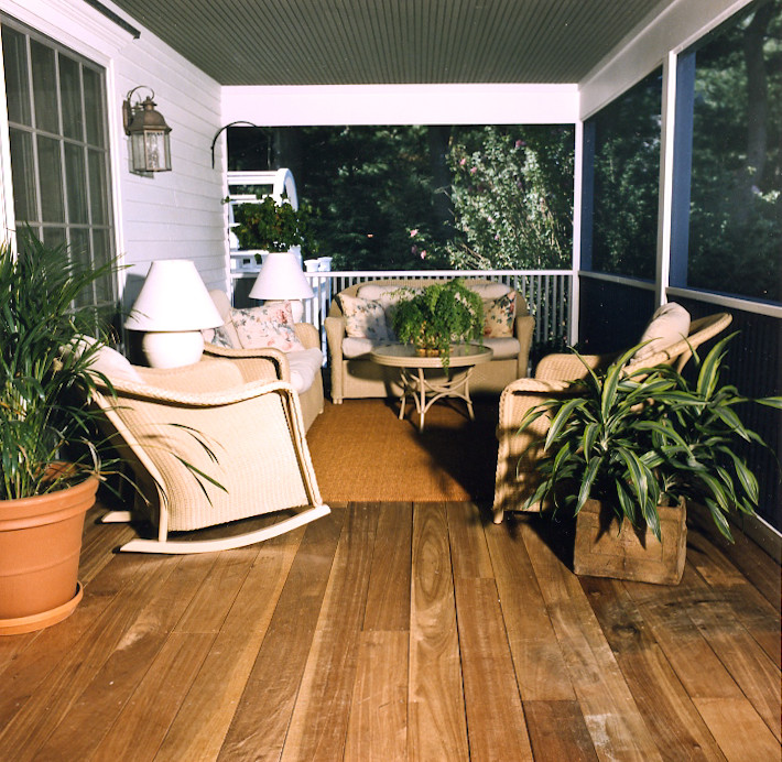 This is an example of a traditional verandah in Boston.