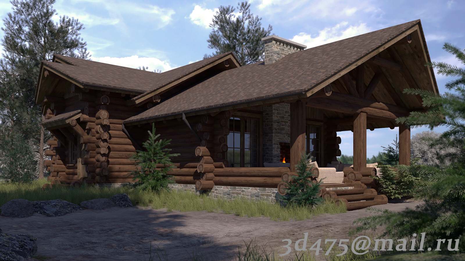 проект дома, ручная рубка.