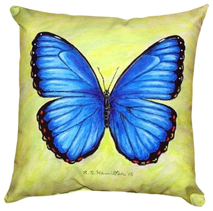 Dick's Blue Morpho No Cord Pillow - Set of Two 18x18