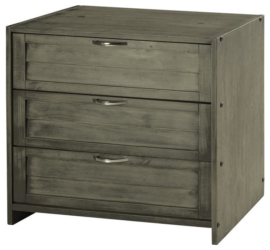 Louver 3 Drawer Chest, Rta