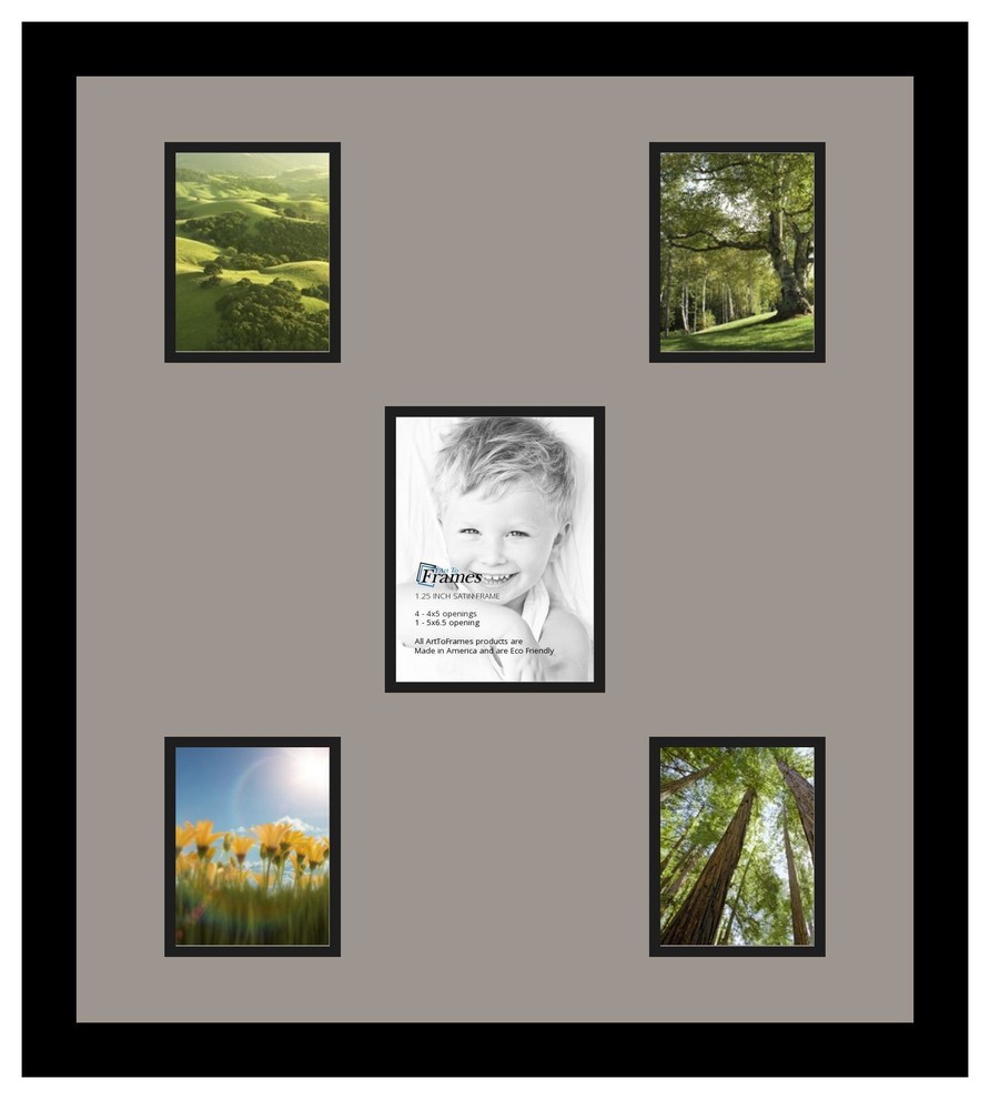 Arttoframes Collage Photo Frame With 1 5x6 5 And 4 4x5 Openings