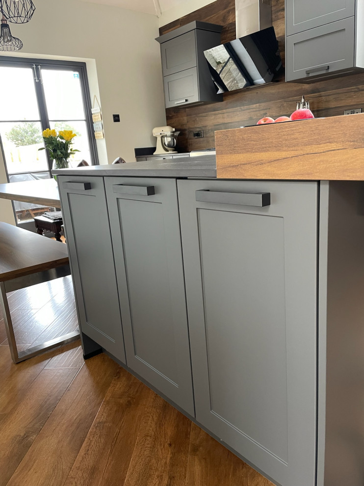 Grey Shaker Kitchen with Dekton worktops fitted in Worcester