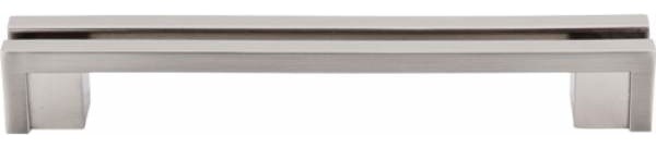 Top Knobs: Flat Rail Pull 5 Inch (C-C) - Brushed Satin Nickel