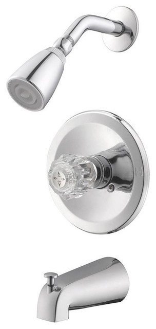 Tub and Shower Faucet in Polished Chrome