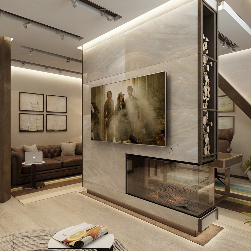 Двухэтажный дом в современном стиле