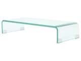 vidaXL TV Stand/Monitor Riser Glass Clear 80x30x13 cm 