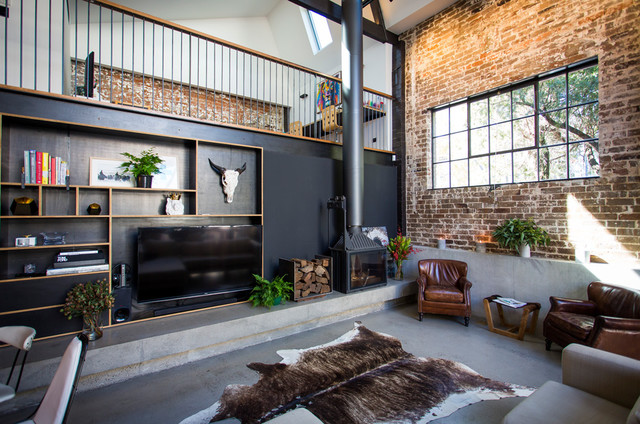Annandale converted Warehouse industriell-vardagsrum