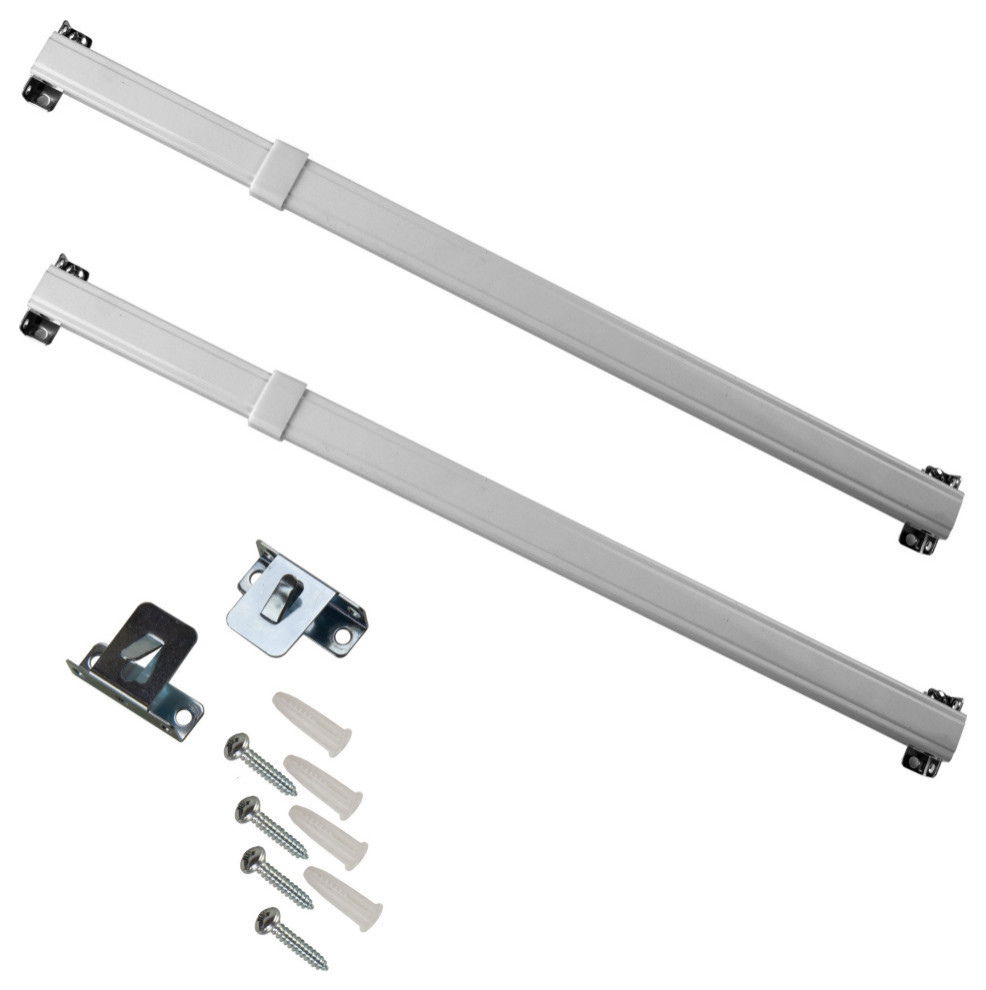 Flat Sash Rods 1120", Set of 2, White Contemporary Window