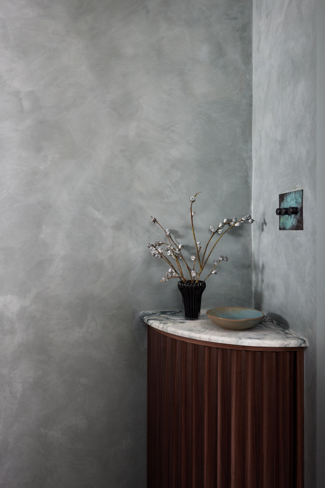 Example of a trendy home design design in New York