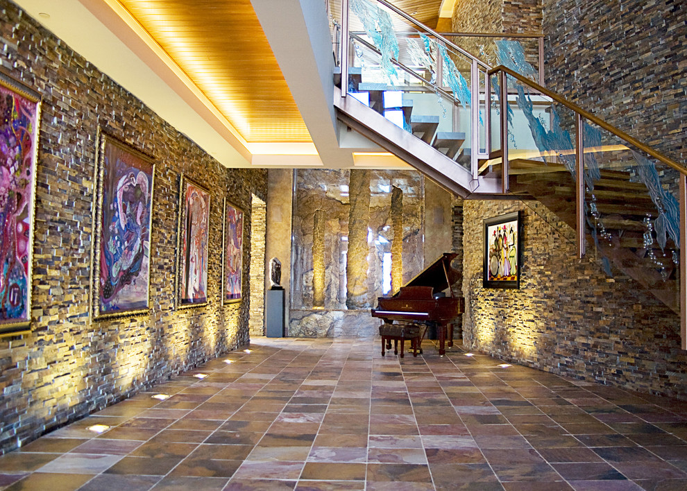 This is an example of an eclectic hallway in Las Vegas.