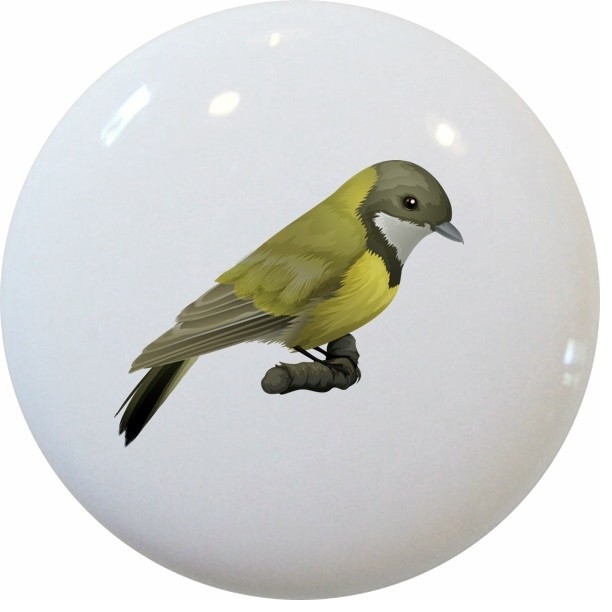 Australian Golden Whistler Ceramic Cabinet Drawer Knob