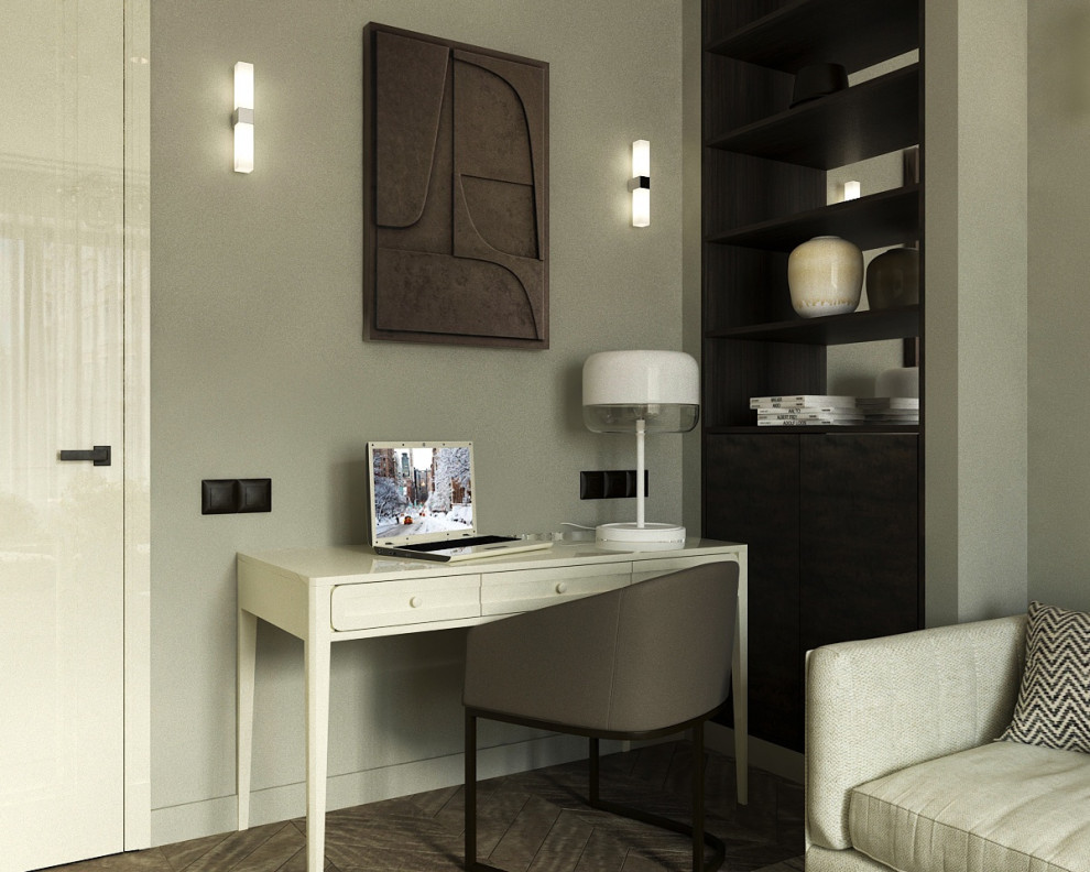 Дизайн-проект кабинета в трехкомнатной квартире