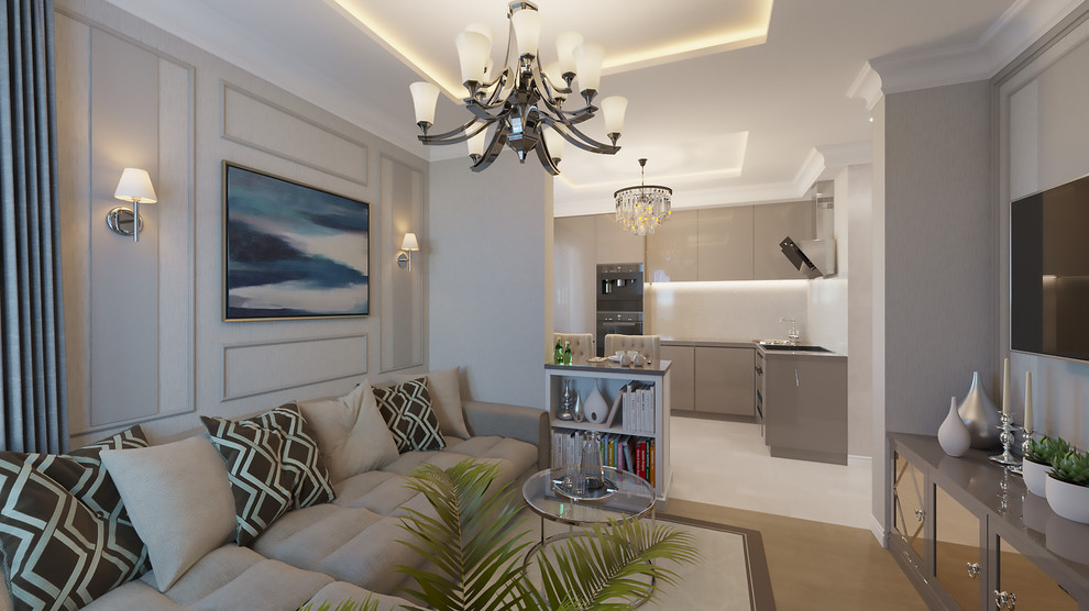 Однокомнатная квартира в неоклассическом стиле