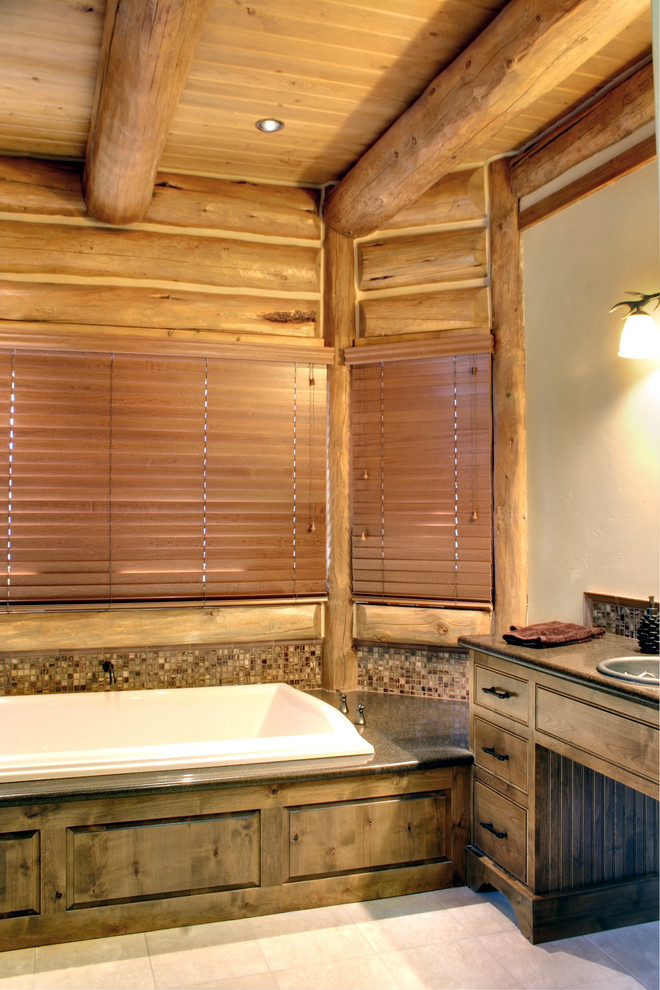 Bathroom - rustic bathroom idea in Seattle