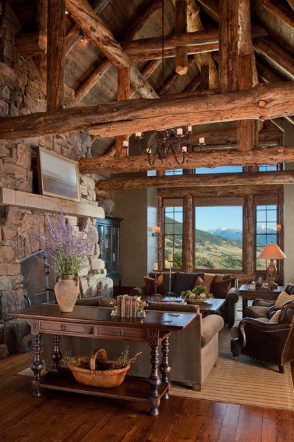 Aspen Canyon Ranch rustic-living-room