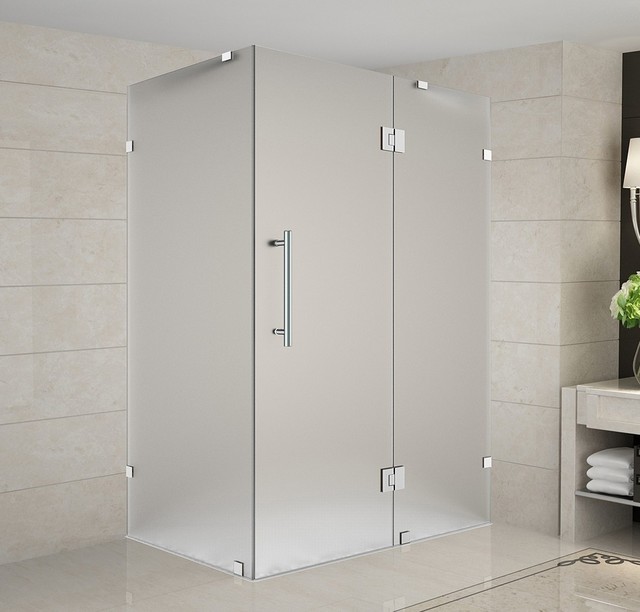 Avalux 42"x30"x72" Completely Frameless Shower Enclosure Frosted