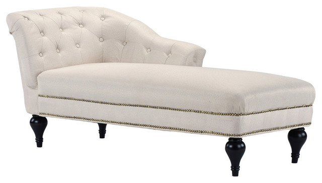 Large Clic Tufted On Linen Fabric Living Room Chaise Lounge With Nailhead Large Clic Tufted On Linen Fabric Living Room Chaise Lounge With Nailhead