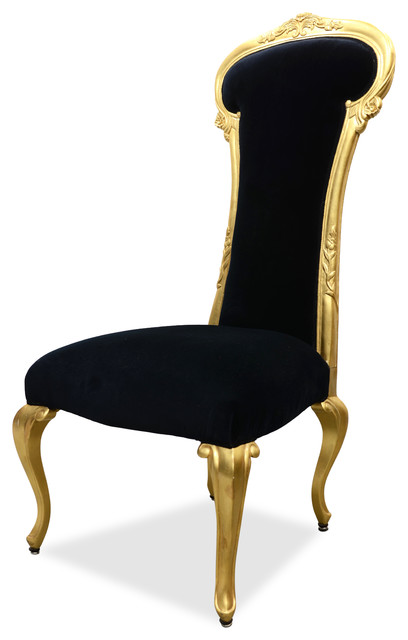 Dauphine High Back Baroque Dining Bedroom Chair Gold Leaf Dauphine High Back Baroque Dining Bedroom Chair Gold Leaf