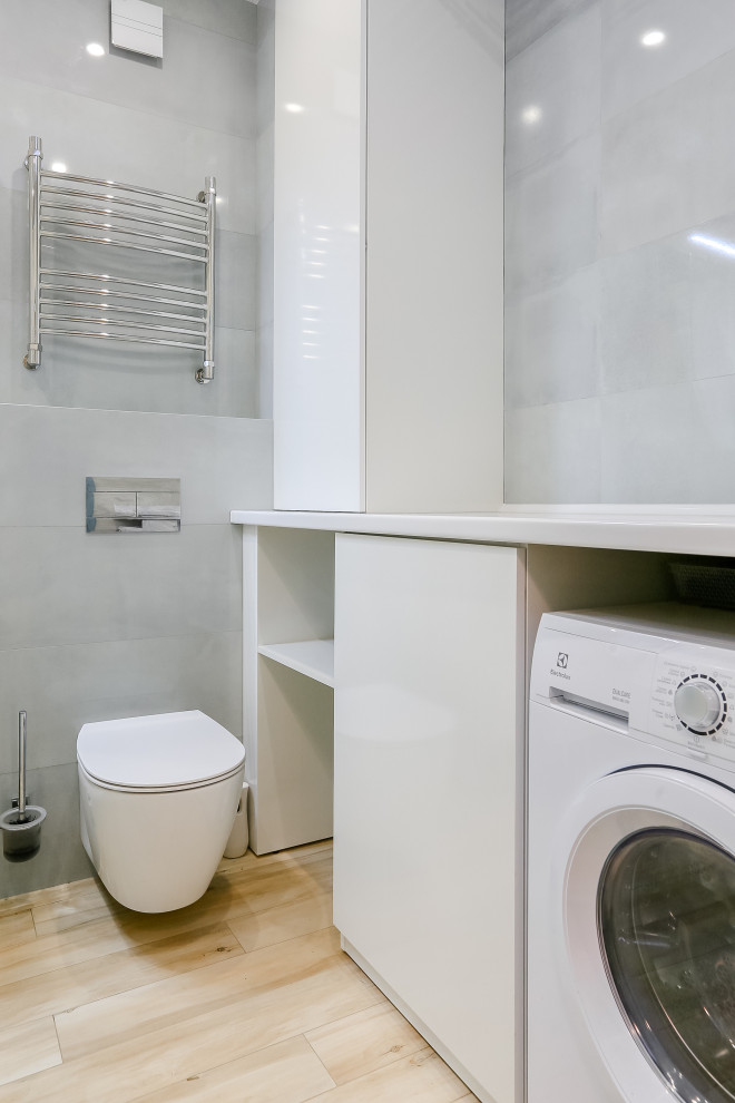 apartment with light blue doors