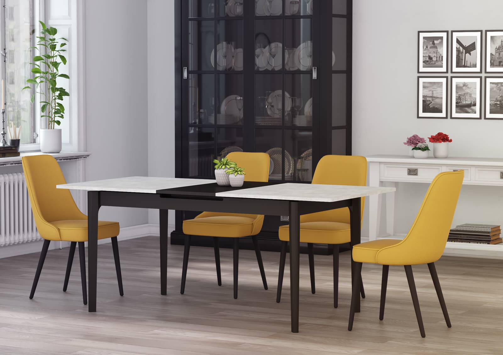 Визуализация столов в интерьере для мебельной фабрики "Маннгрупп"