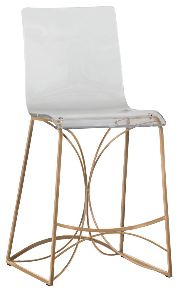 Gabby Angela Acrylic Counter Stool Contemporary Bar Stools And