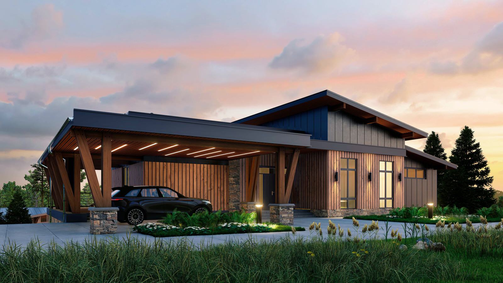 Проект дома на рельефе