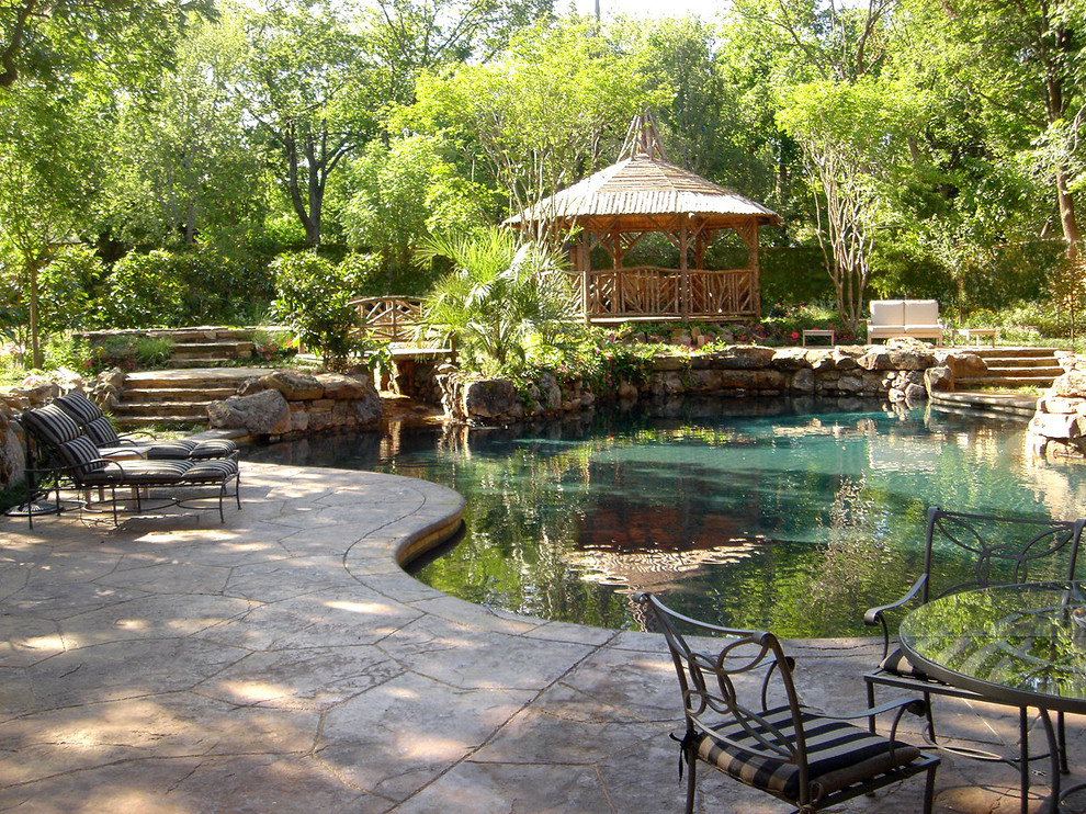 Inspiration for an eclectic pool in Dallas.