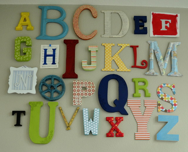 Alphabet Wall Art - Eclectic - Kids - Austin
