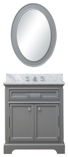 30" Cashmere Grey Single Sink Bathroom Vanity - Transitional - Bathroom ...