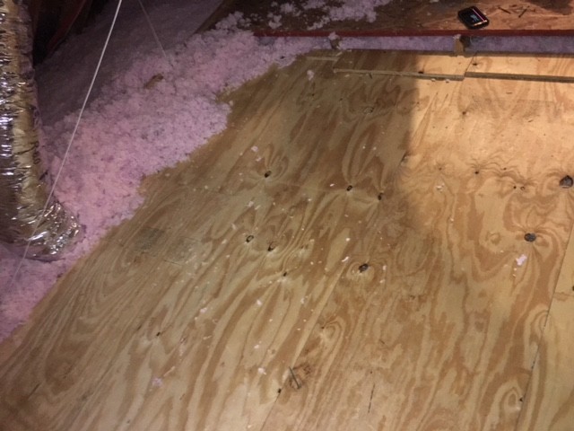 Attic Plywood Flooring Installed