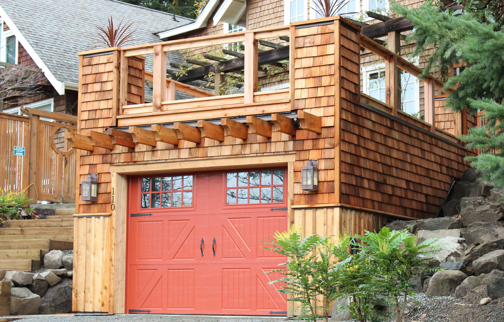 Inspiration for a beach style garage in Vancouver.