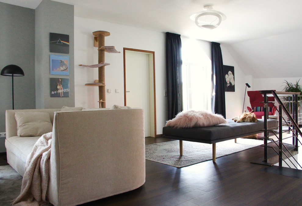 Eklektisches Wohnzimmer in Frankfurt am Main