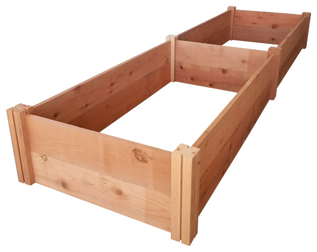 Grogardens 2 X8 X11 Redwood Raised Garden Bed Rustic Outdoor Grogardens 2 X8 X11 Redwood Raised Garden Bed Rustic Outdoor Pots And Planters By