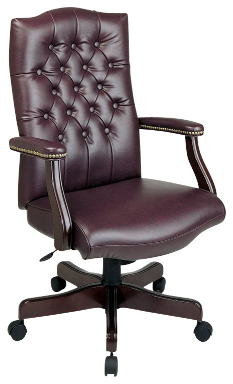 Office Star Traditional Executive Chair with Padded Arms
