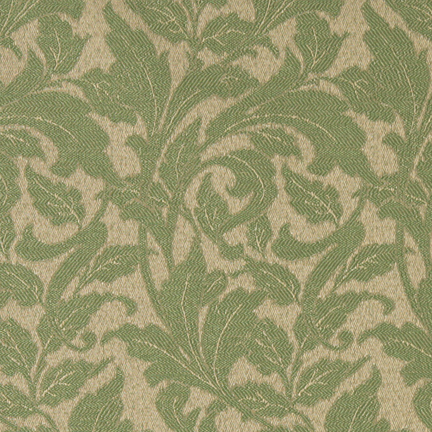 Olive Green Leaves Outdoor Indoor Marine Upholstery Fabric By The Yard